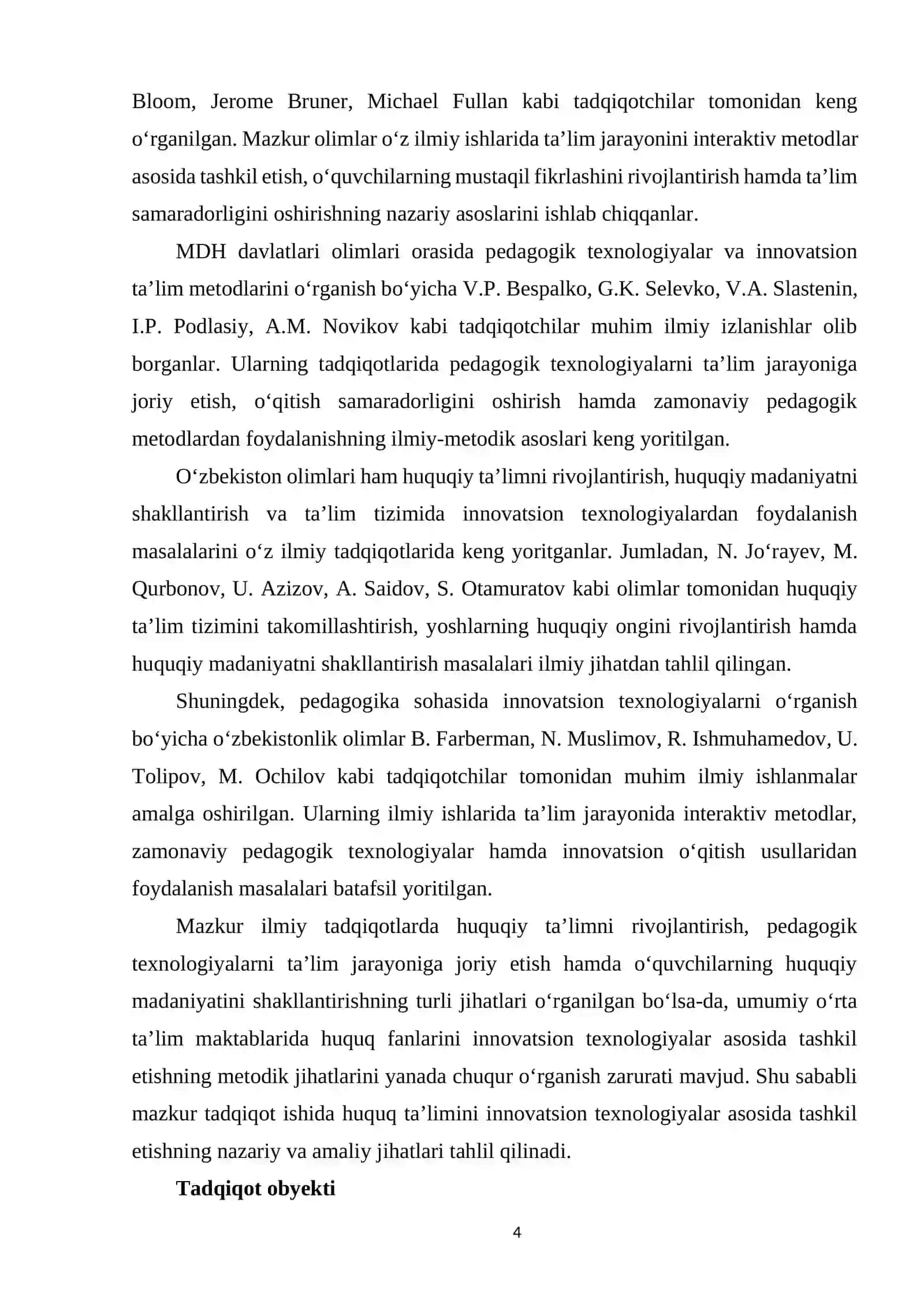Huquq ta’limini innovatsion texnologiyalar asosida tashkil etish asoslari 4