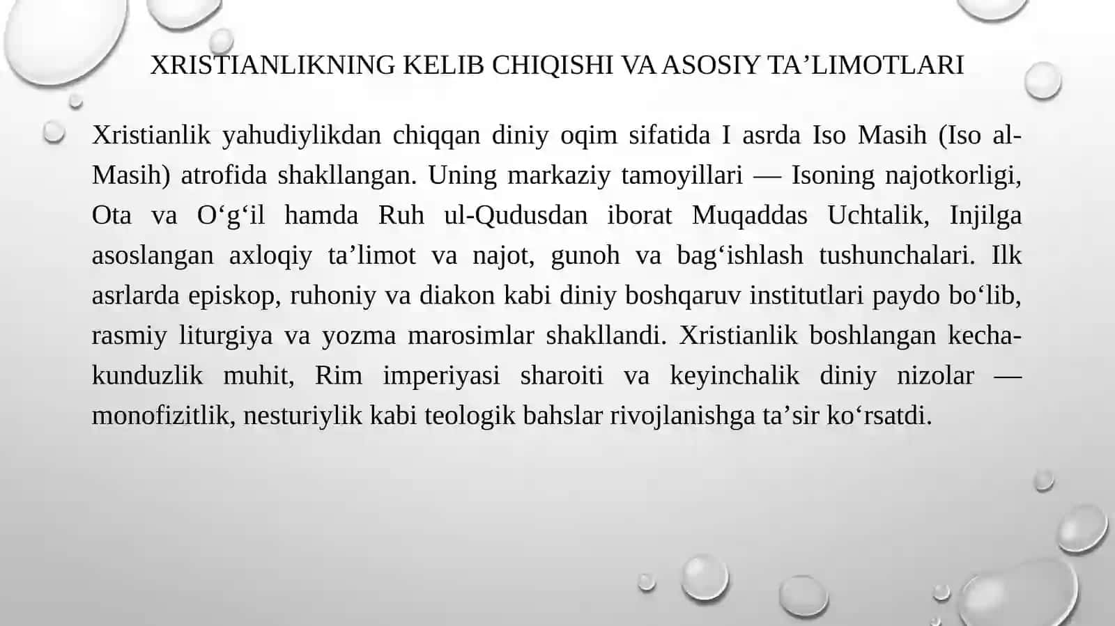 Xiristianlik dini va uning Markaziy osiyoga kirib kelishi 4