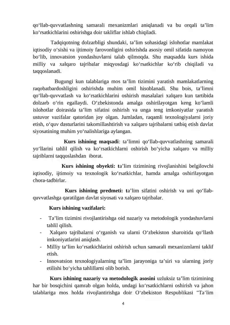 Ta’lim rivojlanishini qo‘llab-quvvatlash va uning ko‘rsatkichlarini oshirish 4