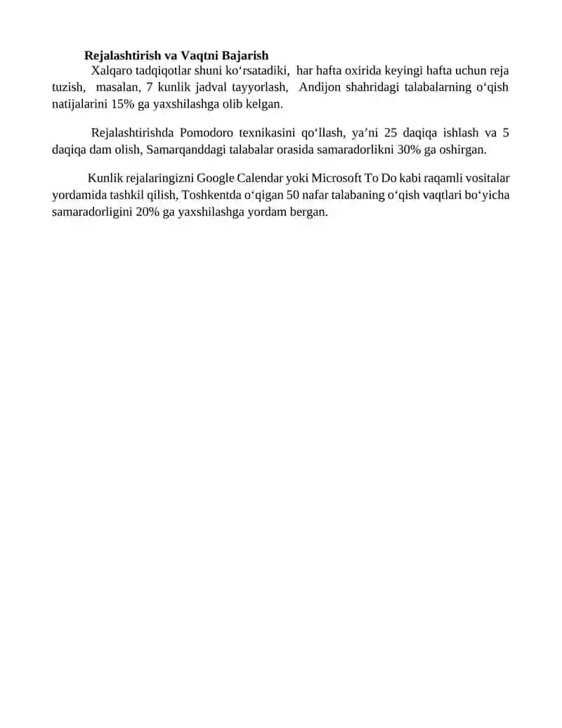Shaxsiy akademik faoliyat va uni tashkil etish vositalari 4