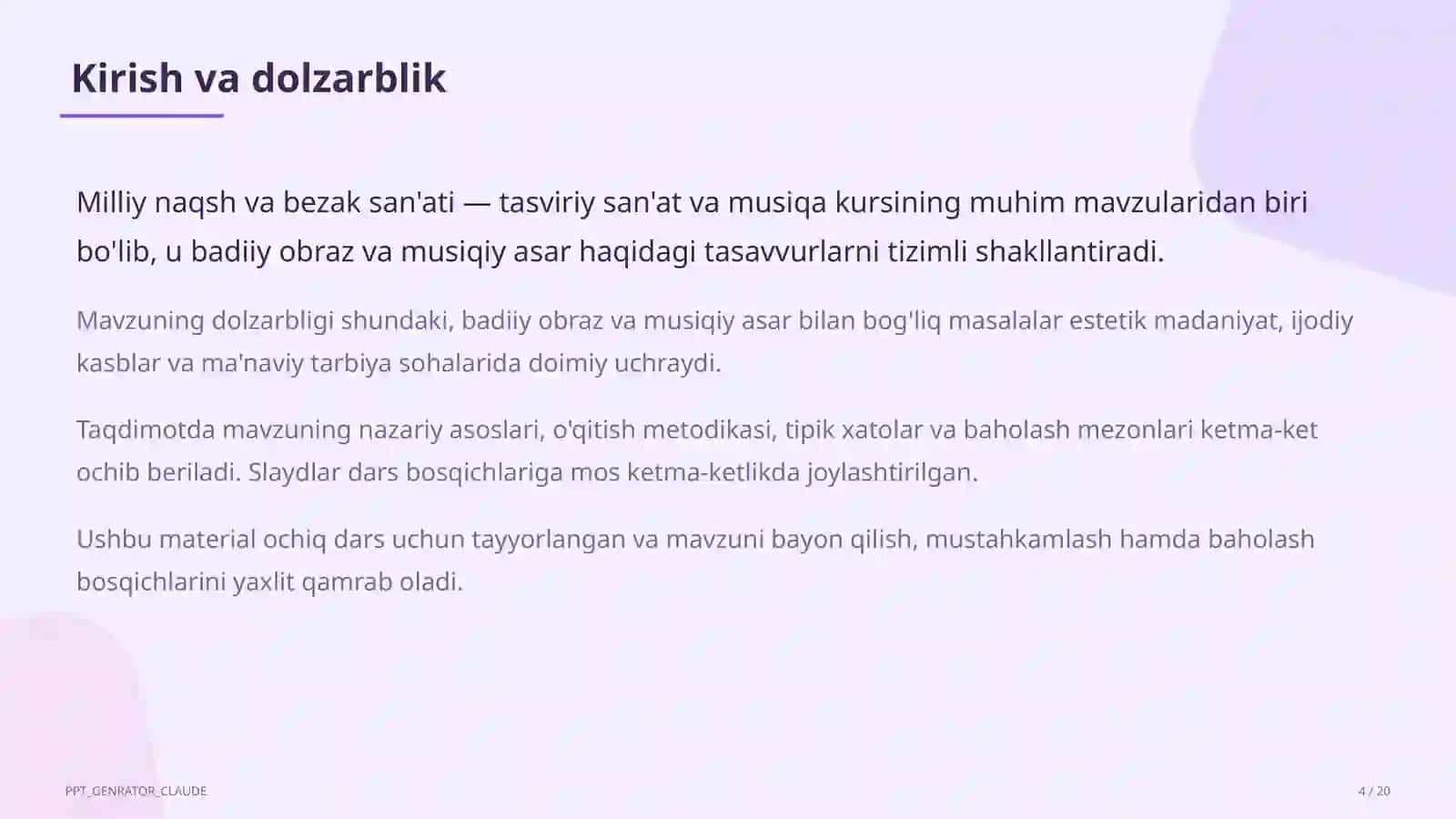 Milliy naqsh va bezak san'ati (3-sinf) 4