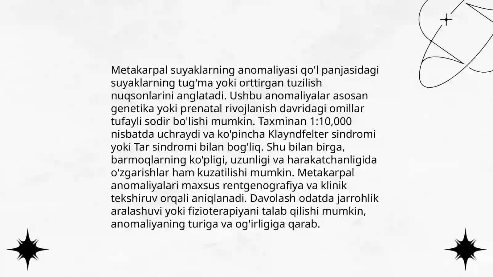Qo'l suyaklarining variantli anatomiyasi 4