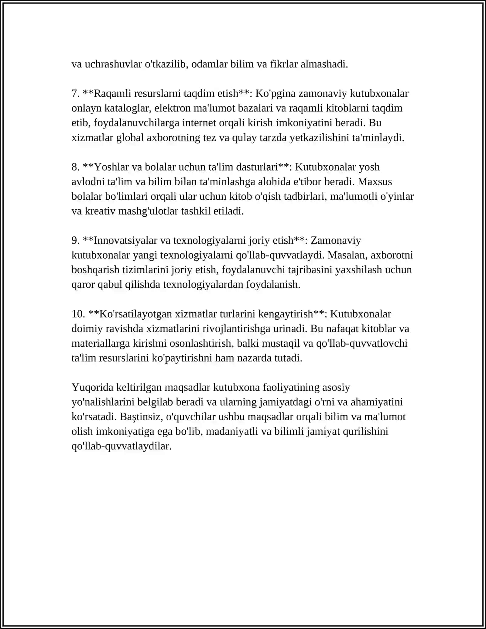 UMUMTA'LIM MAKTABLARDA KUTUBXONA ISHINI TASHKIL ETISH VA REJALASHTIRISH 4