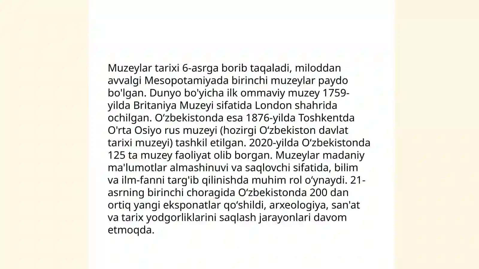 Muzeyshunoslik fanining maqsad va vazifalari 4