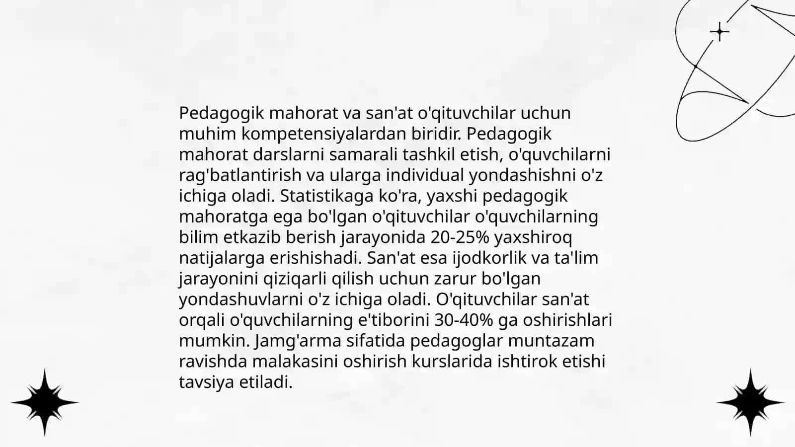 Oʻqituvchi kasbiy kompetensiyasi 4