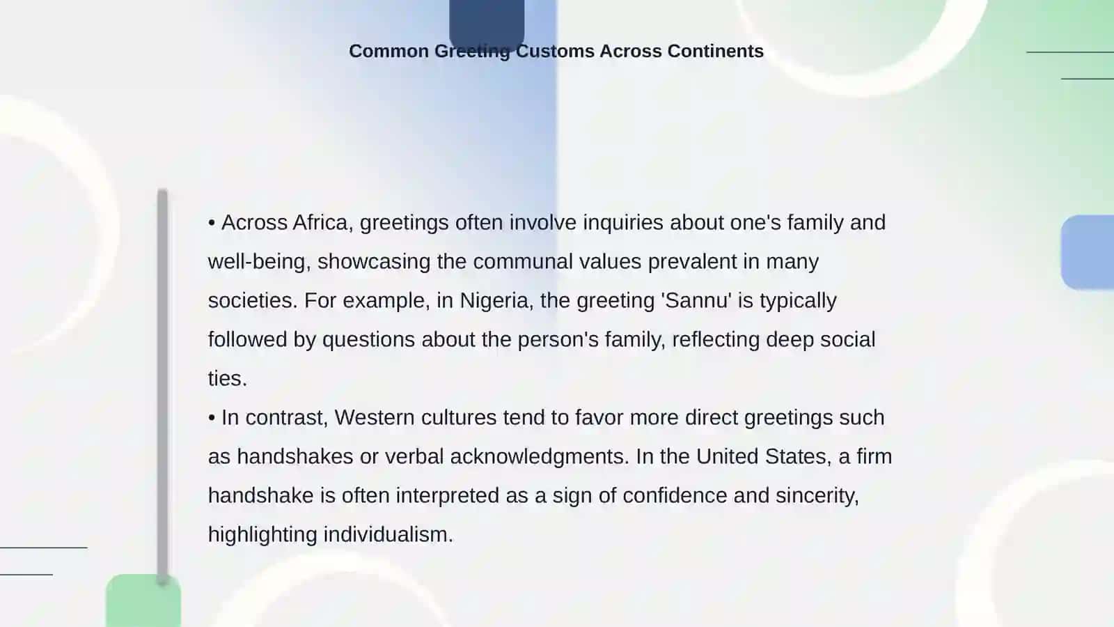 Greeting cultures 4