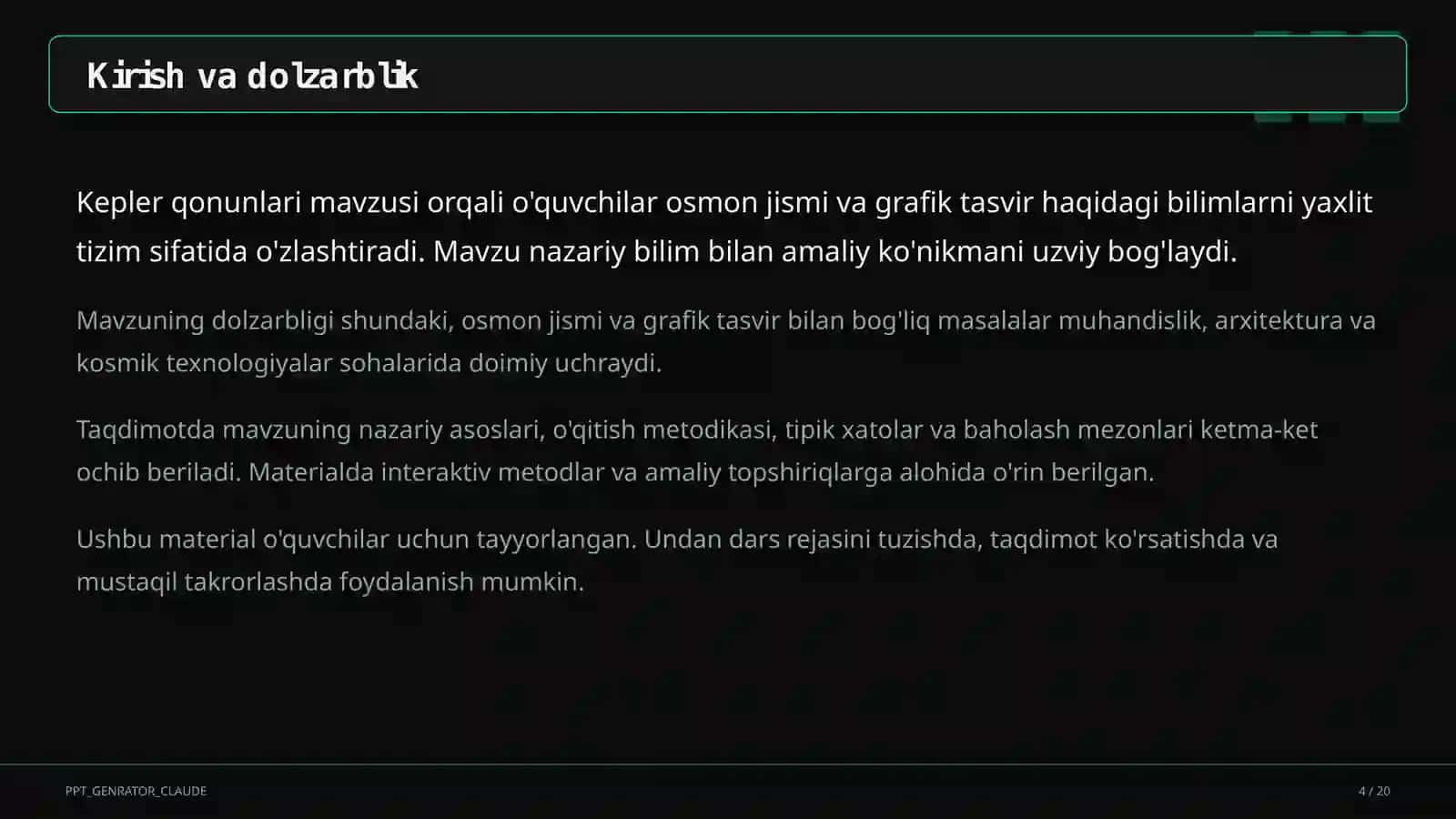Kepler qonunlari (10-sinf) 4