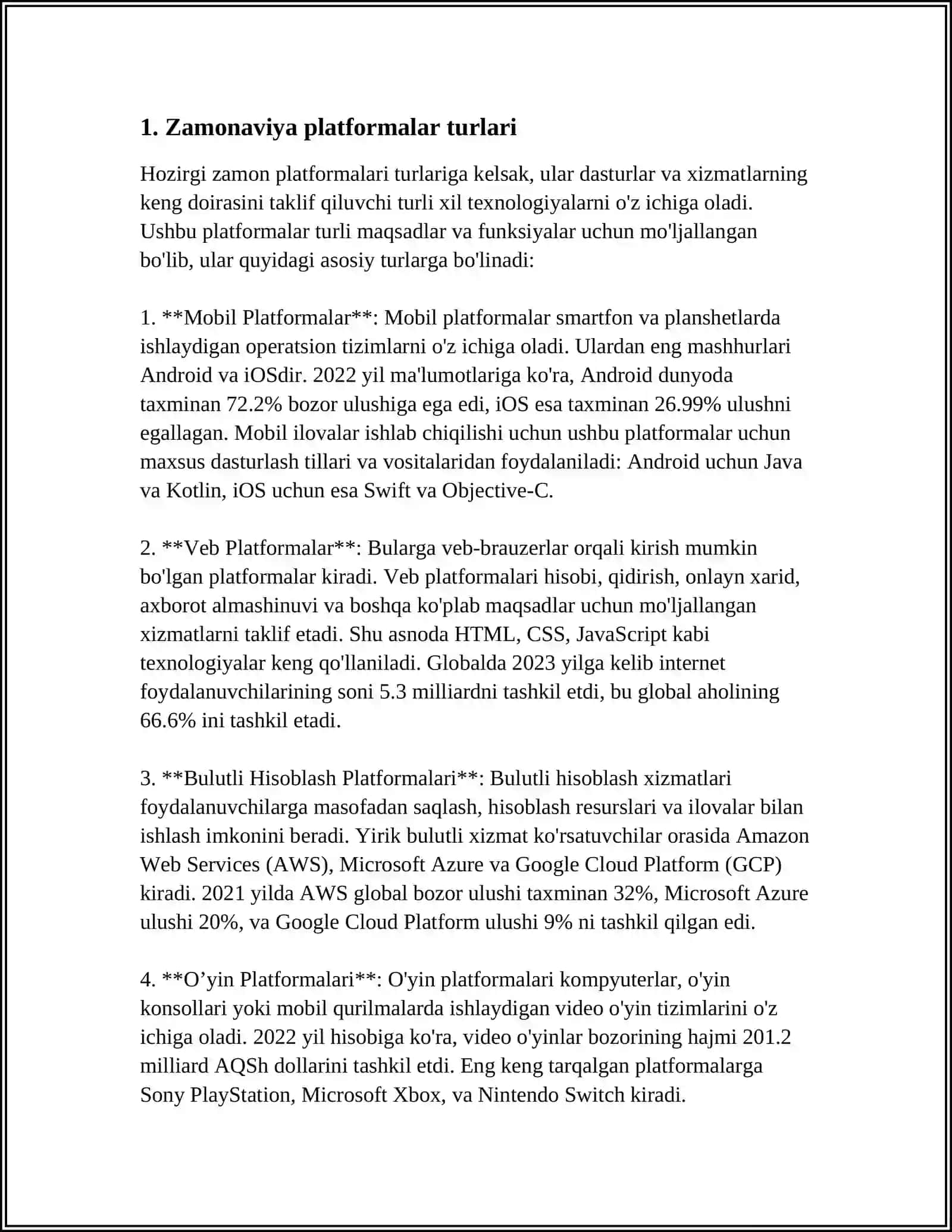 Zamonaviy Platformalar va Ularda Ishlash Printsiplari 4