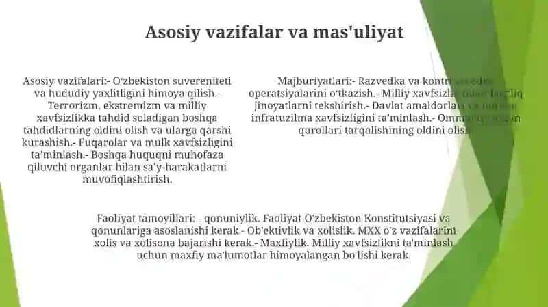Oʻzbekiston Respublikasi Davlat Xavfsizlik Xizmati Tashkil Etish 4
