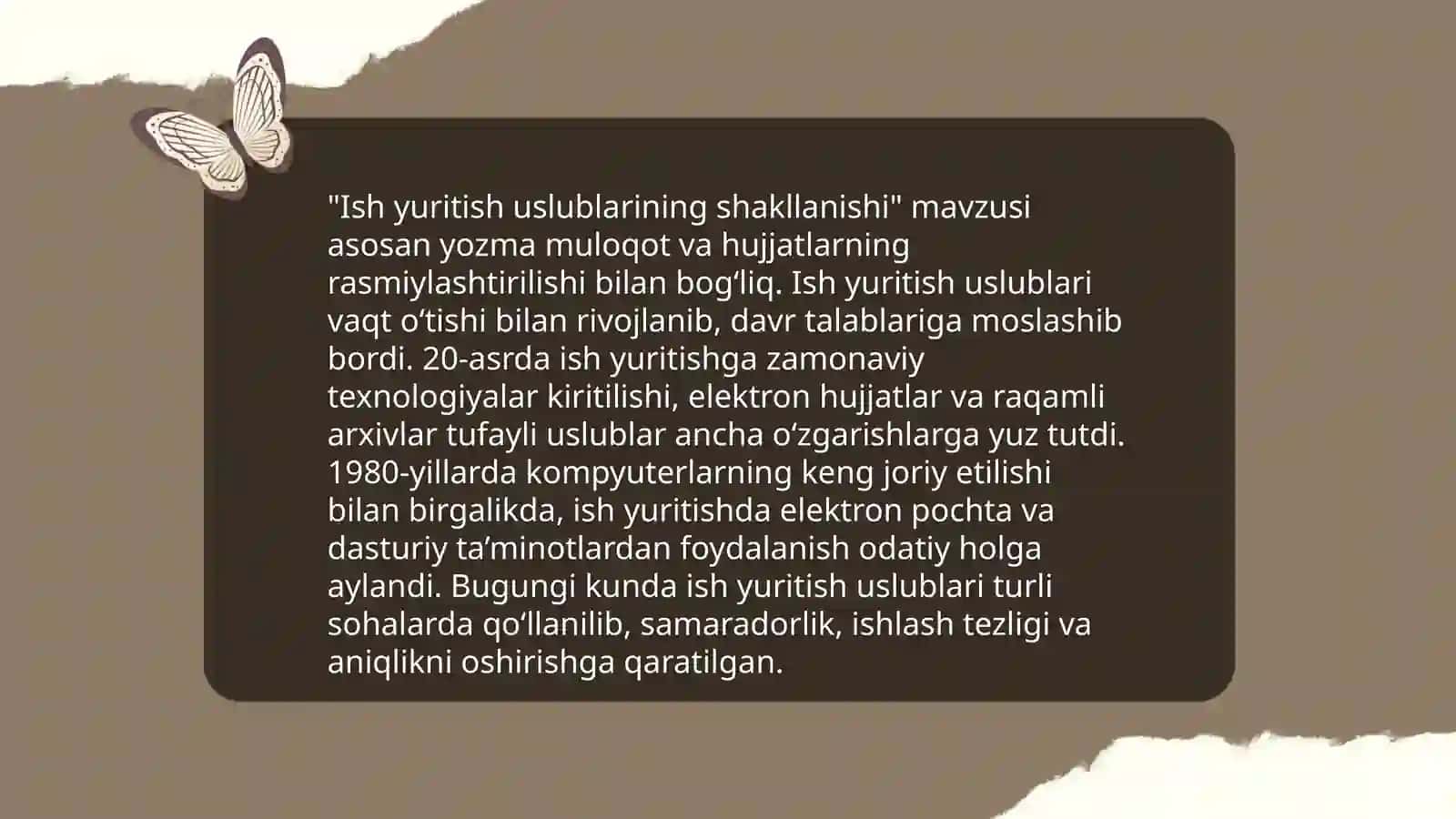 Ish yuritish tili va uslubi Hujjatchilikning tarixi Buyuk allomalarning fikrlari 4