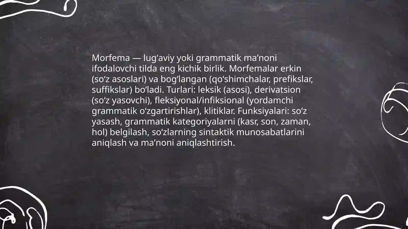 Grammatika til strukturasini o'rganuvchi soha sifatida morfologiya va sintaksis 4