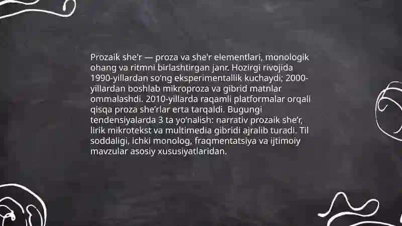 Hozirgi she'riyat janrlari 4