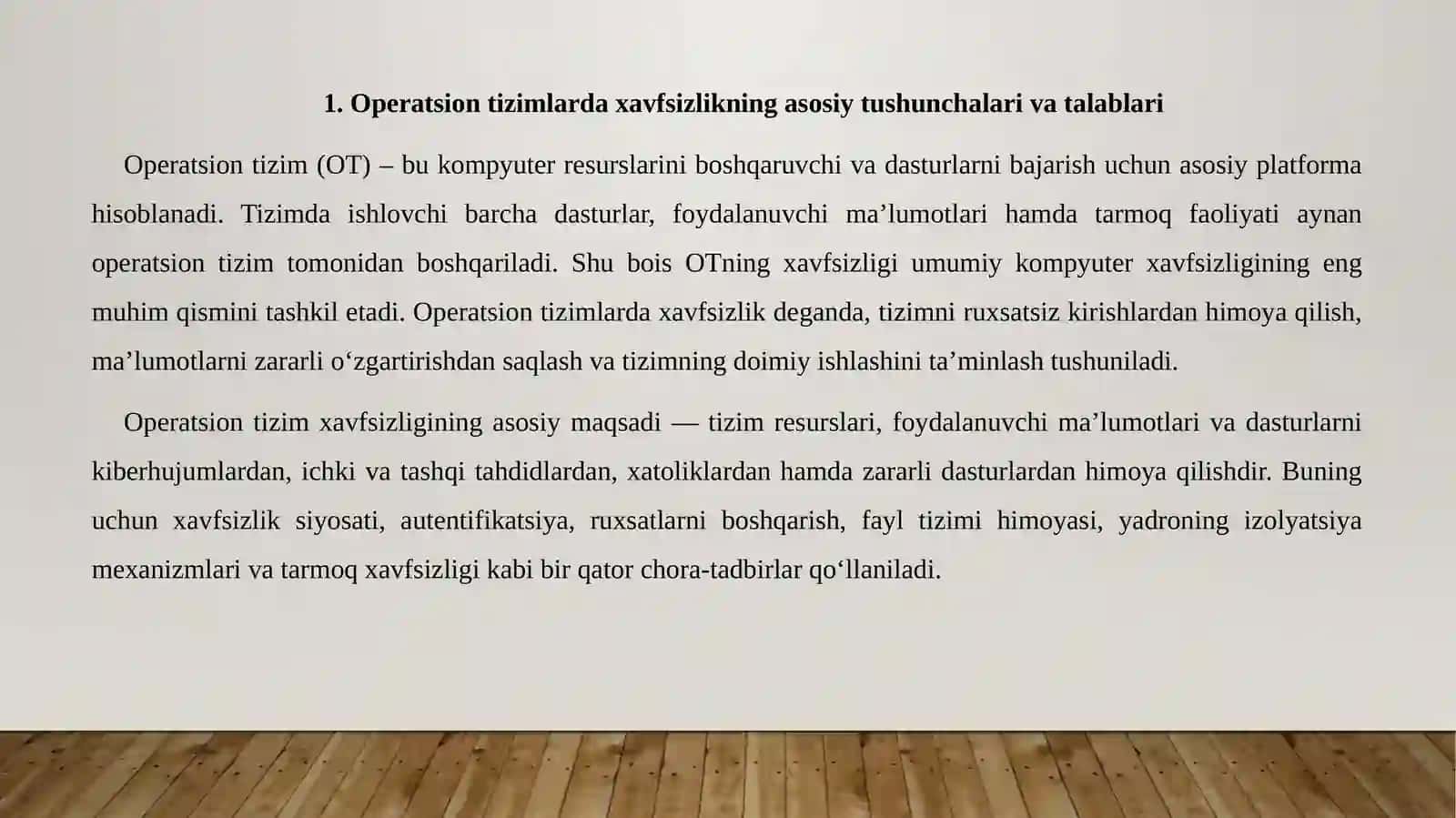 Operatsion tizimlardagi xavfsizlik masalalari 4