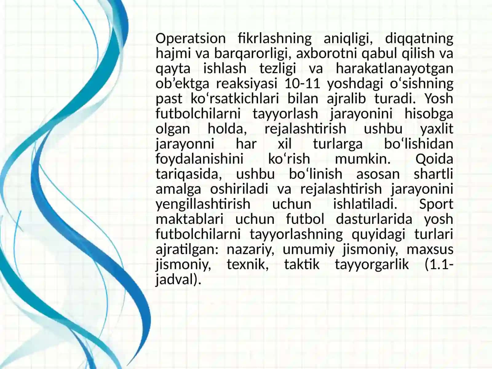FUTBOLCHILARNING MASHG'ULOT FAOLIYATINI NAZORAT QILISH VA TASHKIL QILISH USULLARI 4