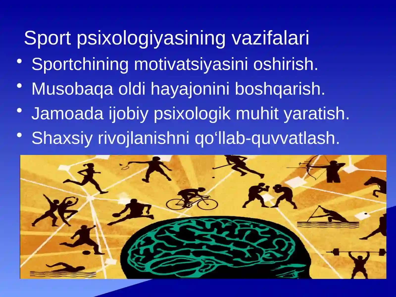 Jismoniy tarbiya va sport tizimida psixologik xizmat amaliyoti. 4