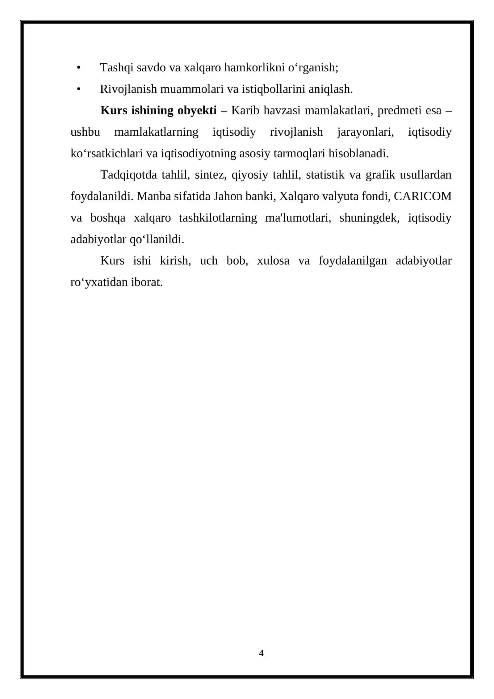 KARIB HAVZASI DAVLATLARI IQTISODIYOTINING RIVOJLANISHI 4