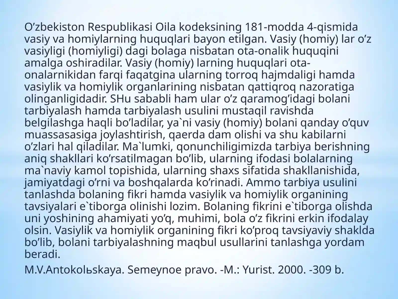 VASIYLIK VA HOMIYLIK 4