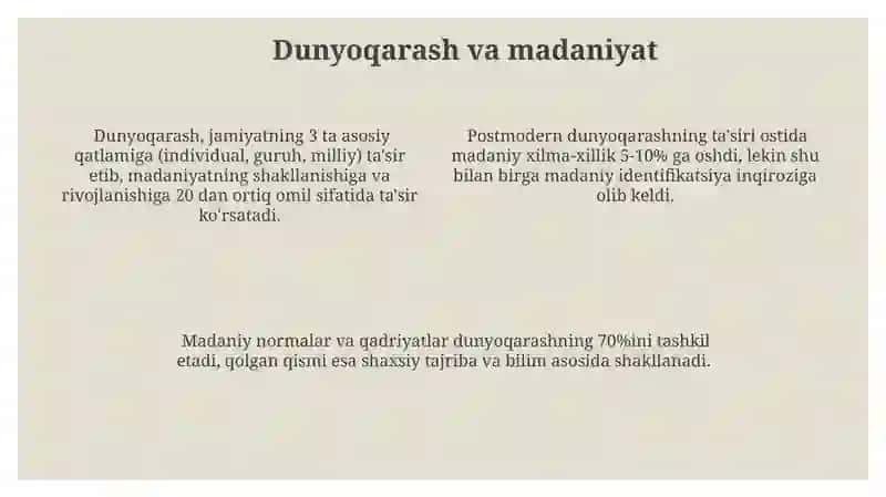 Dunyoqarashning mohiyati,tuzulishi va asosiy funksiyalari 4