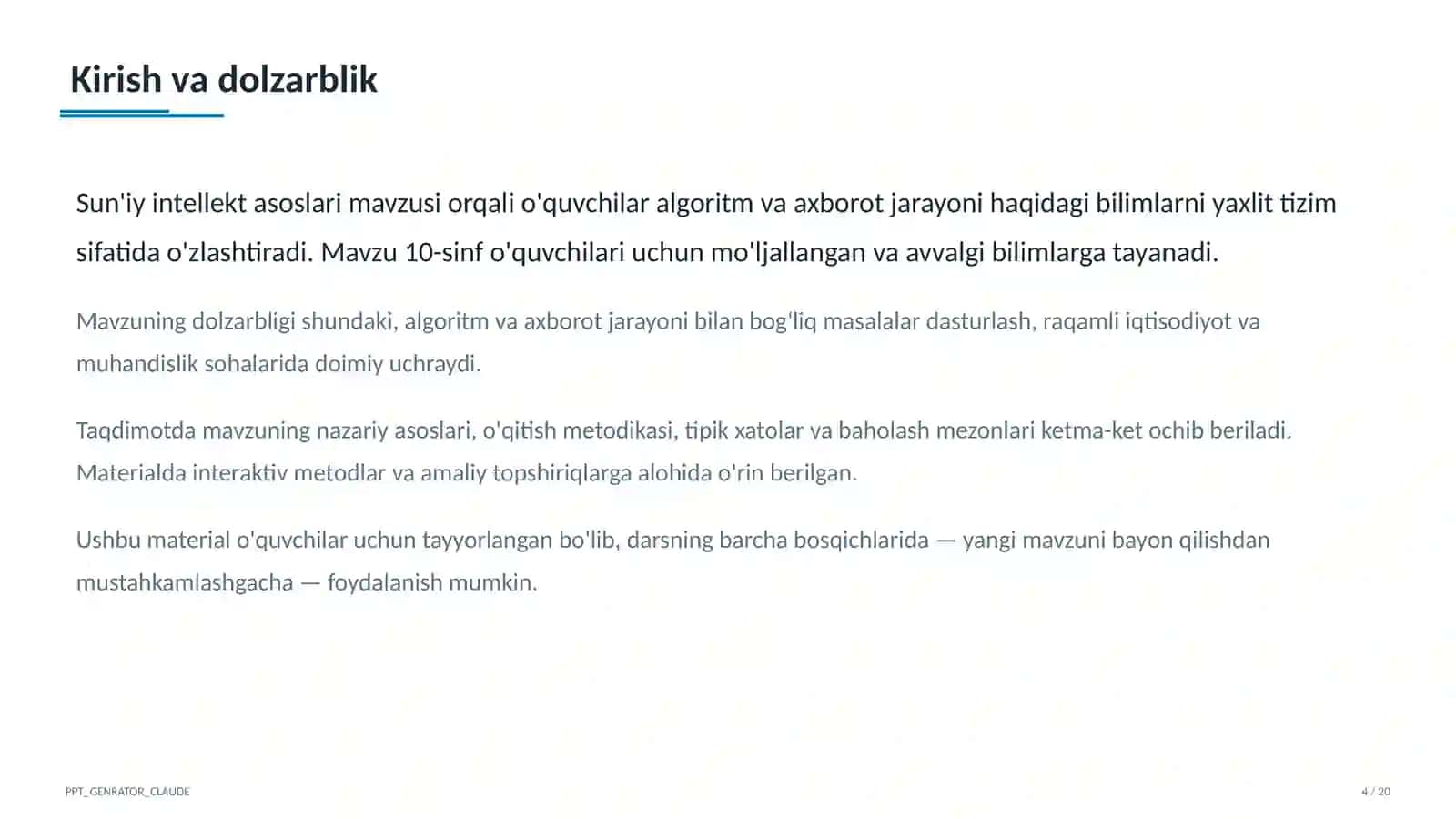 Sun'iy intellekt asoslari (10-sinf) 4