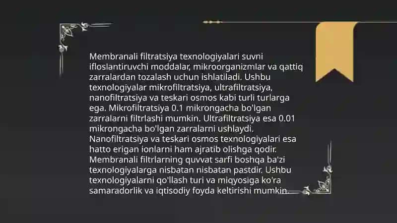 Suvni desalinizatsiya qilishnig kimyoviy texnalogiyasi 4
