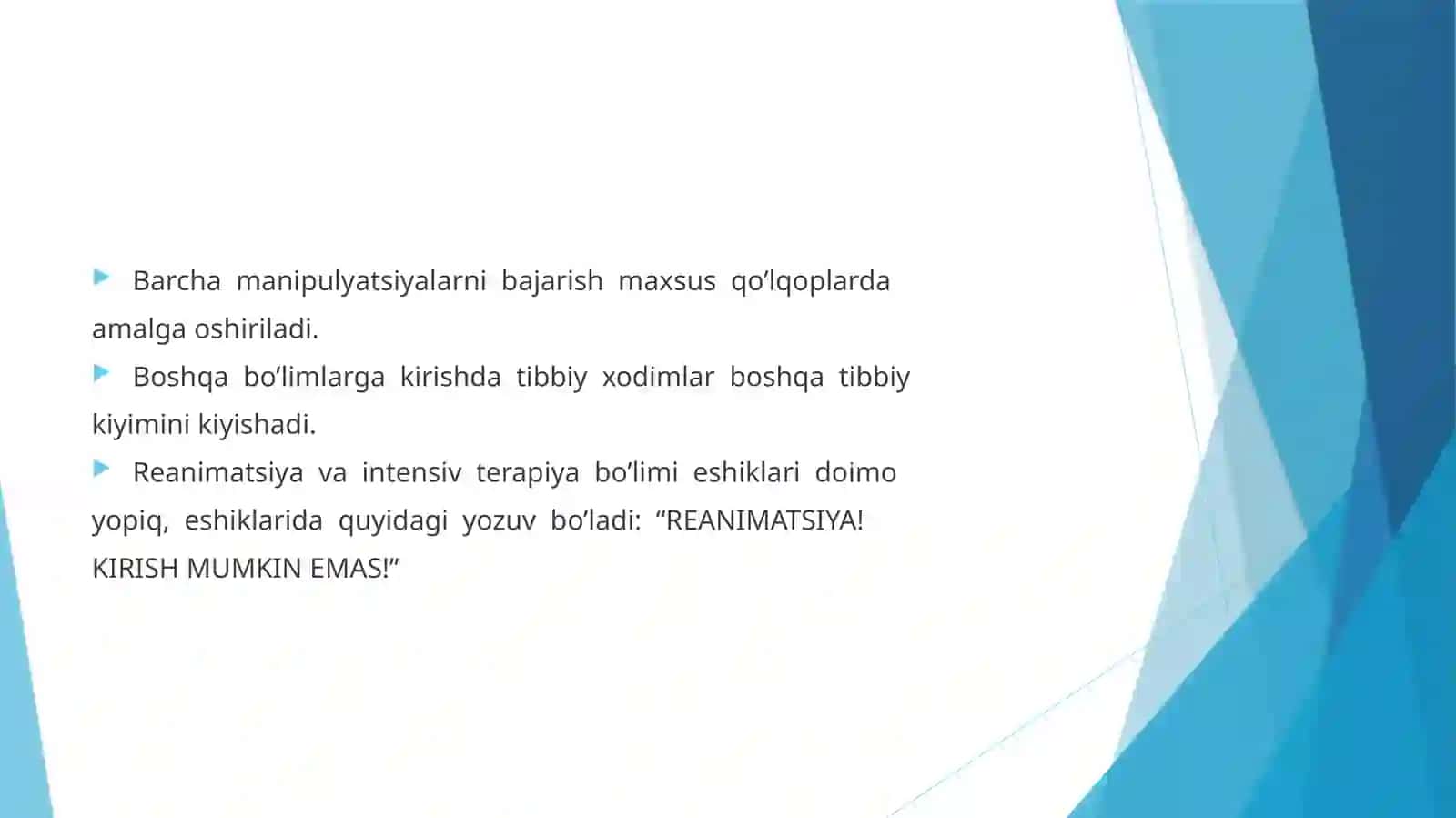 Реанимация ва интенсив терапия бўлими 4