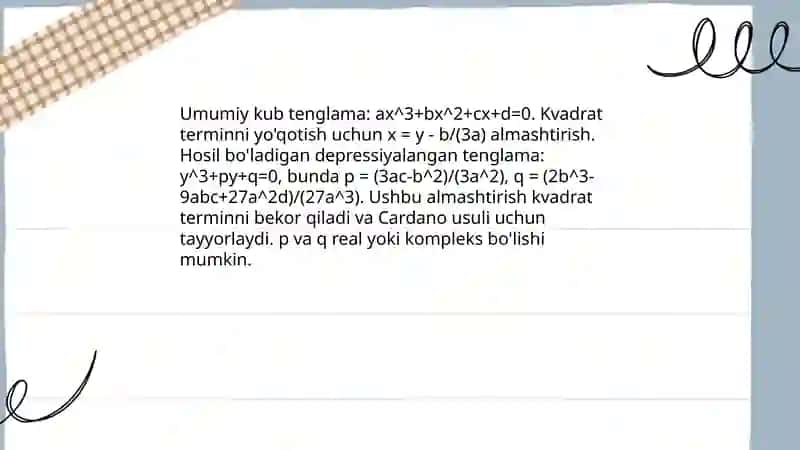 Kub tenglama 4