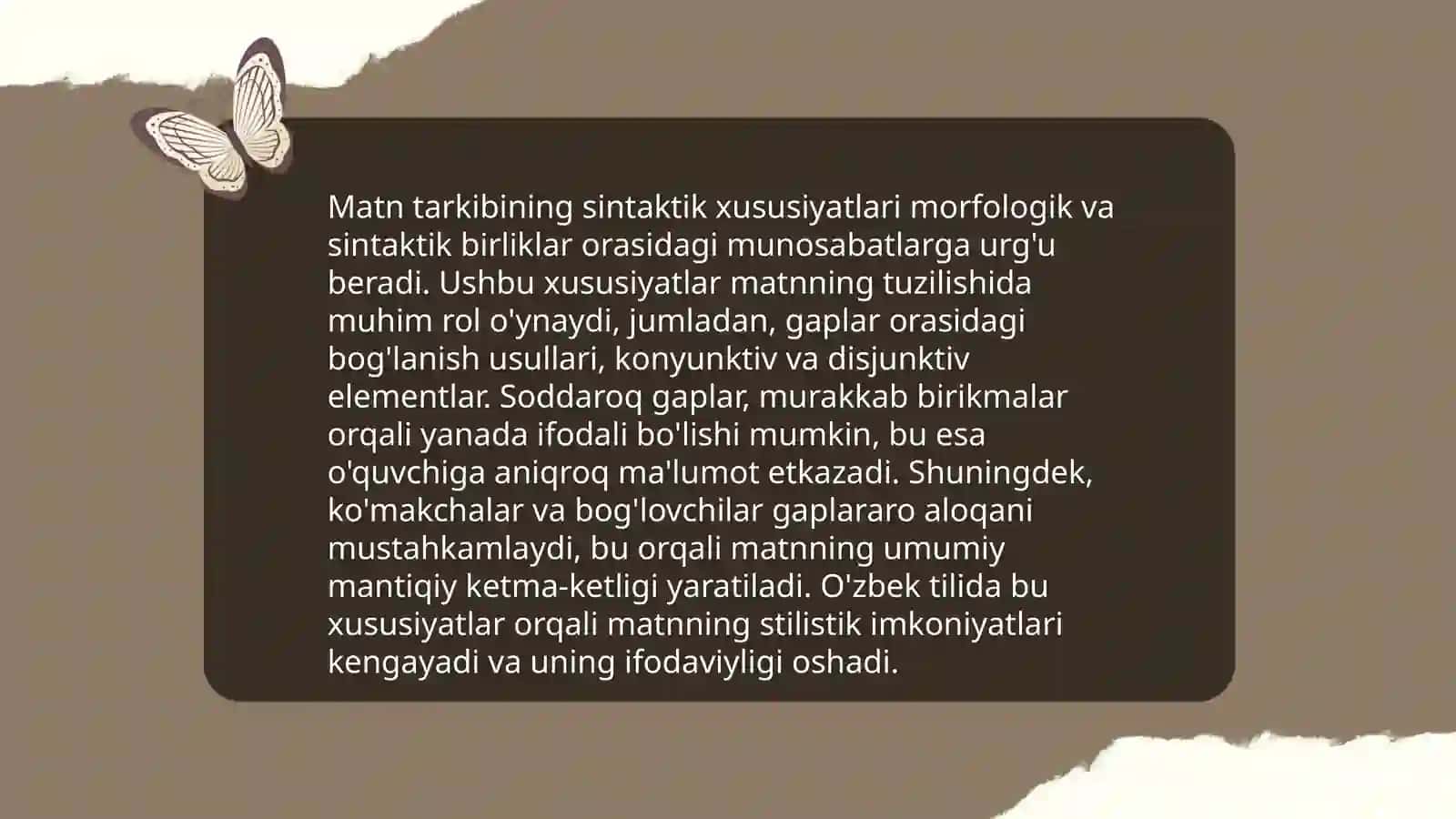 Matn tarkibini tahlil qilish 4