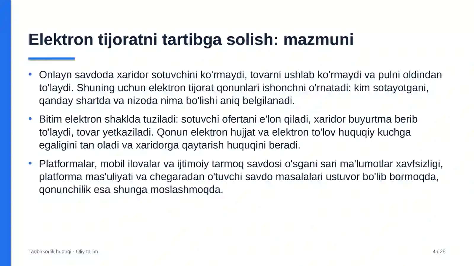 tijorat banklarida elektron tijoratni huquqiy tartibga solish 6399 4