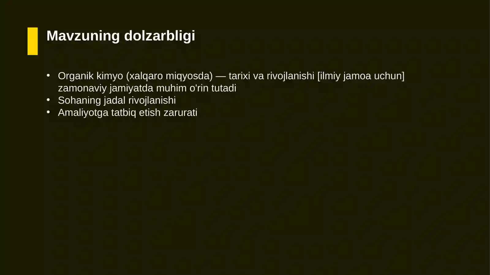 Organik kimyo (xalqaro miqyosda) — tarixi va rivojlanishi [ilmiy jamoa uchun] 4