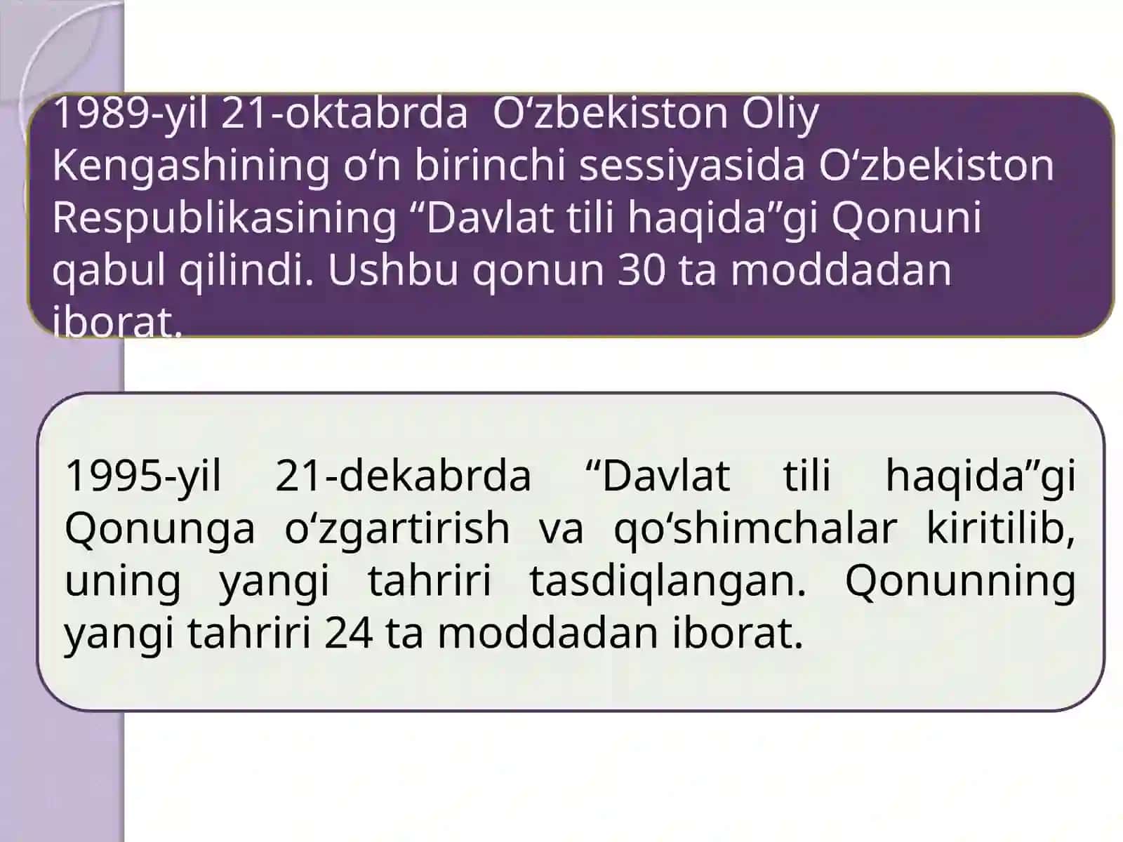 Prezentatsiya: Ozbek tili - davlat tili 4
