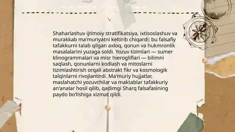 Qadimgi sharq falsafasining vujudga kelishi 4