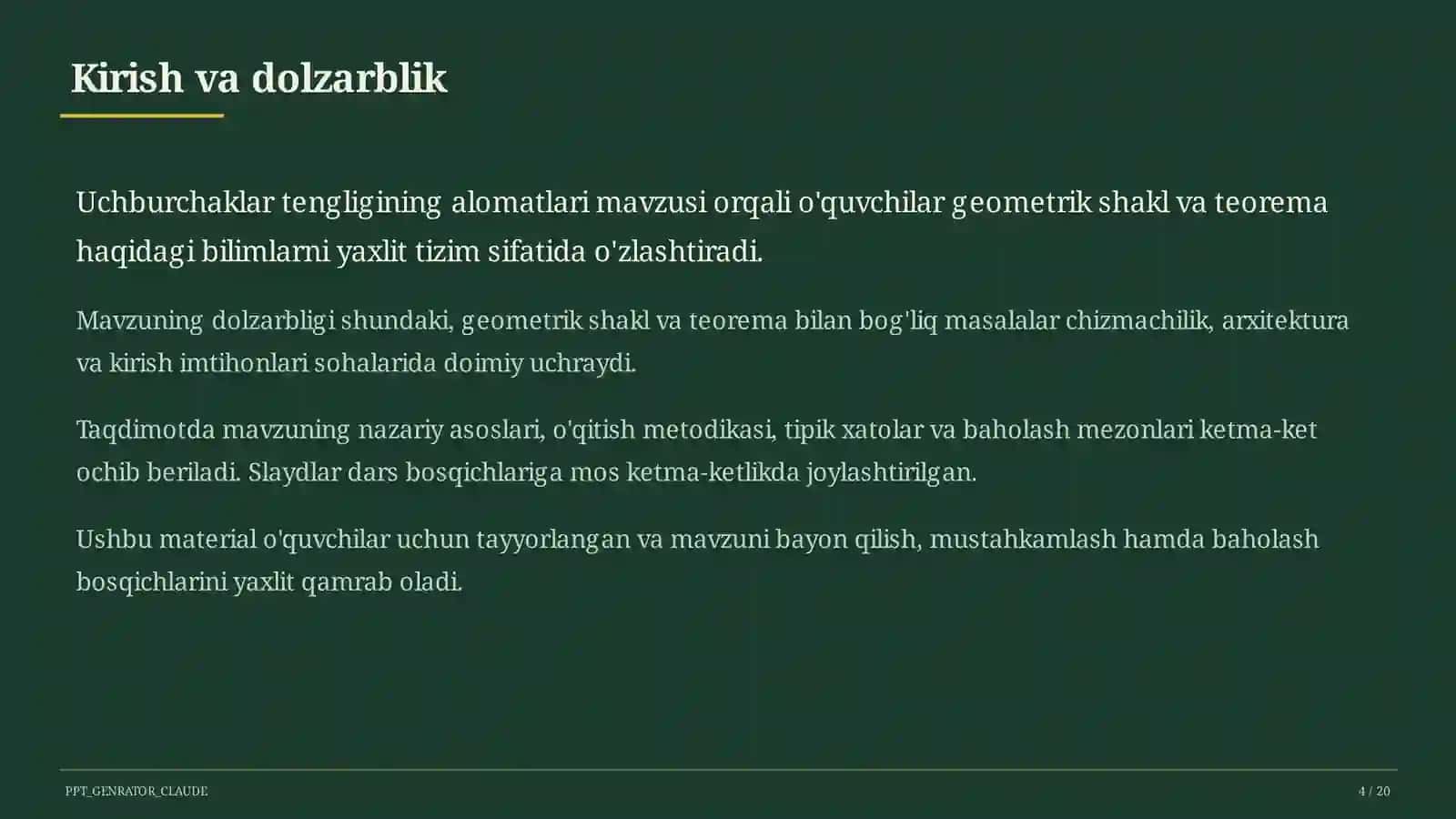Uchburchaklar tengligining alomatlari (7-sinf) 4