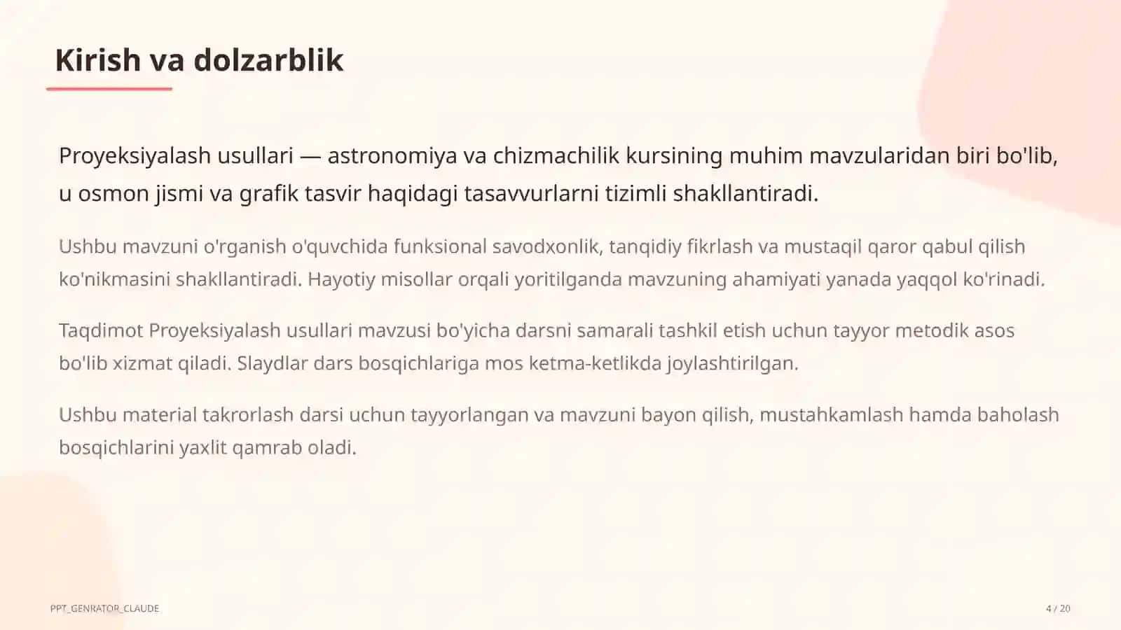 Proyeksiyalash usullari (8-sinf) 4