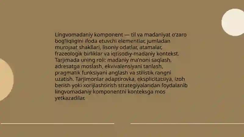 Murojaat va uning lingomadaniy komponentini tarjimada berish masalalari 4