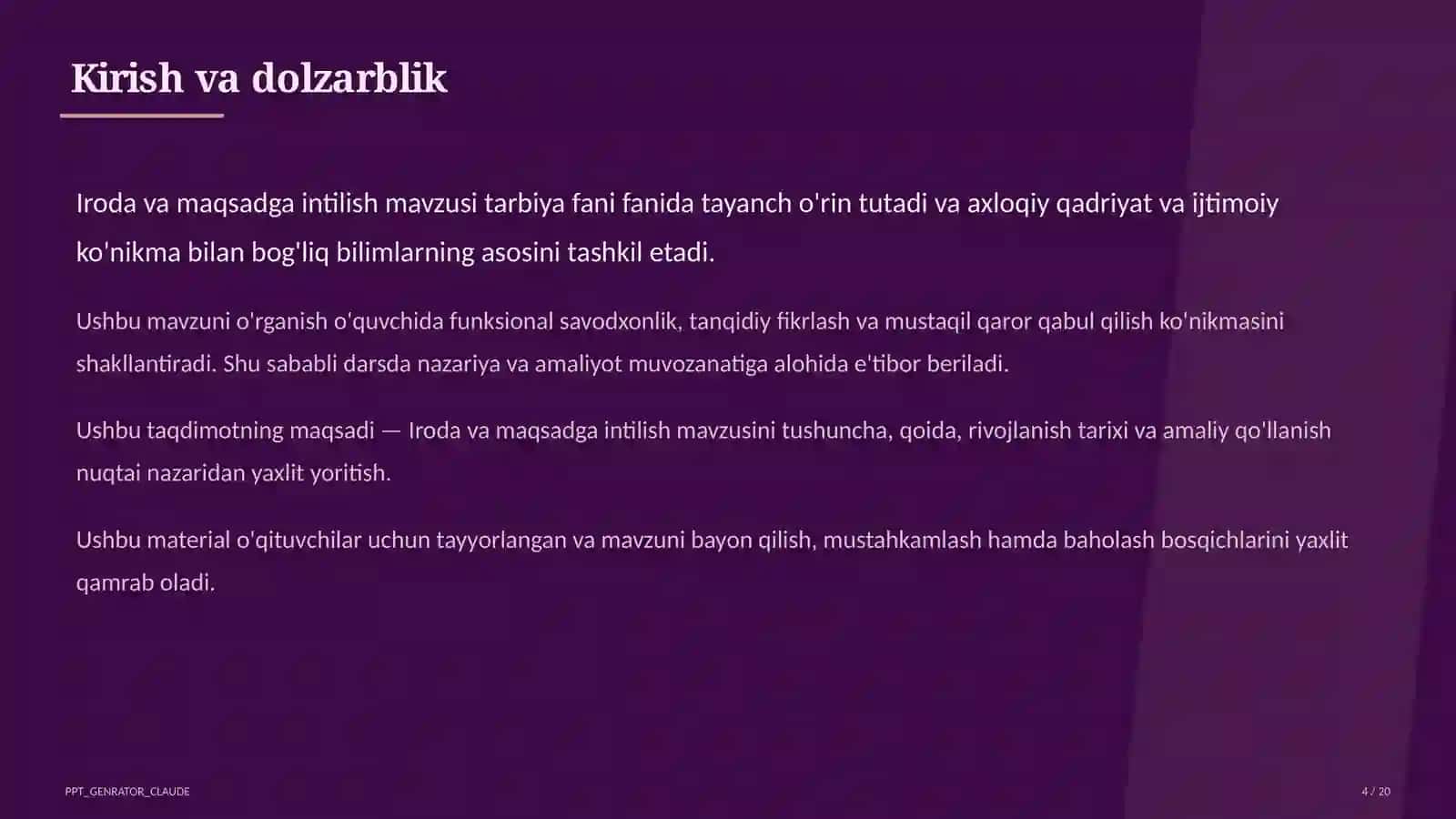 Iroda va maqsadga intilish (9-sinf) 4
