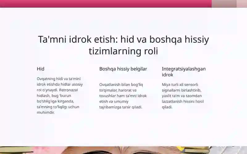 Ta`m bilish psixofiziologiyasi 4
