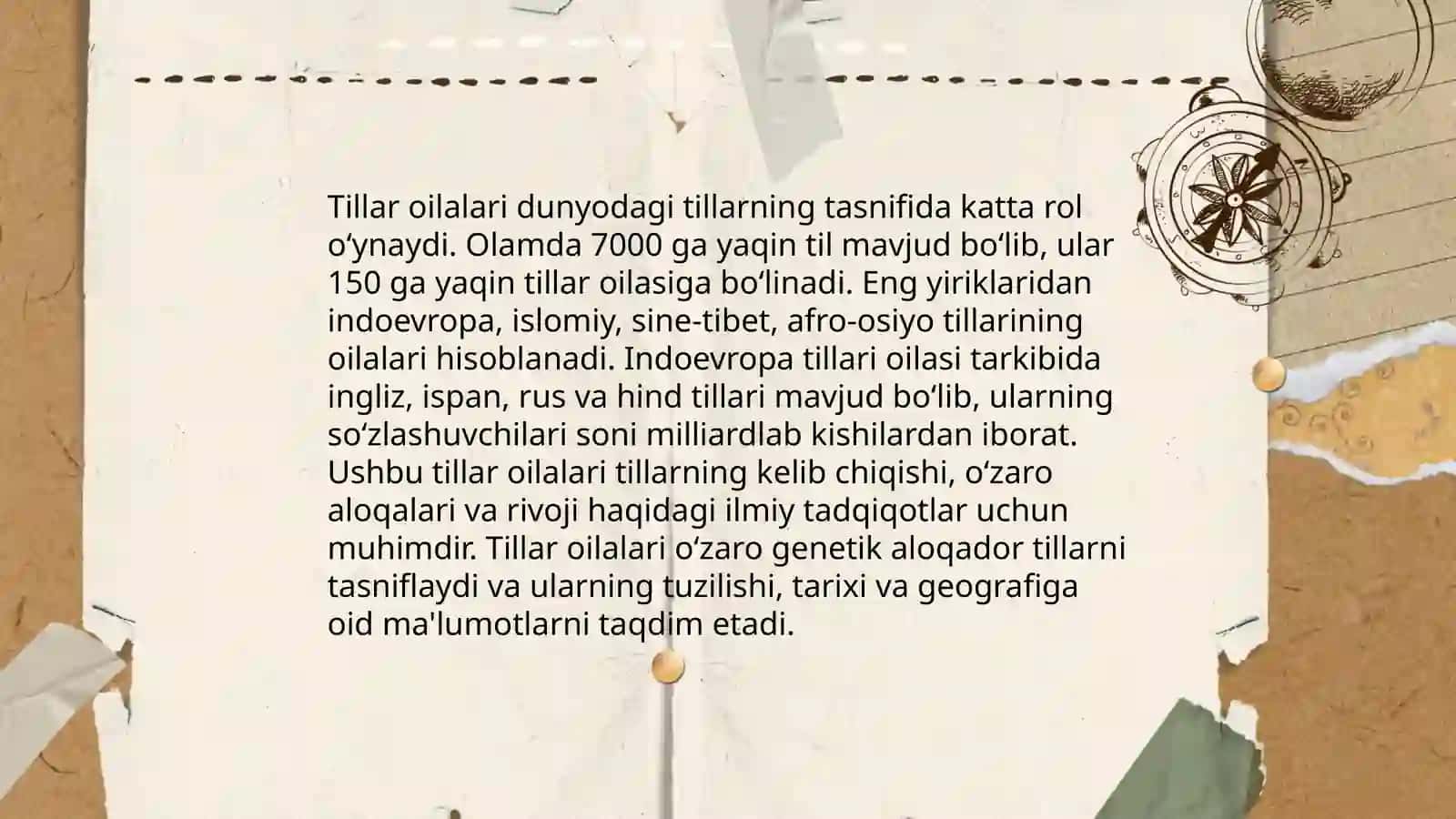 Dunyo tillarining tasnifi 4