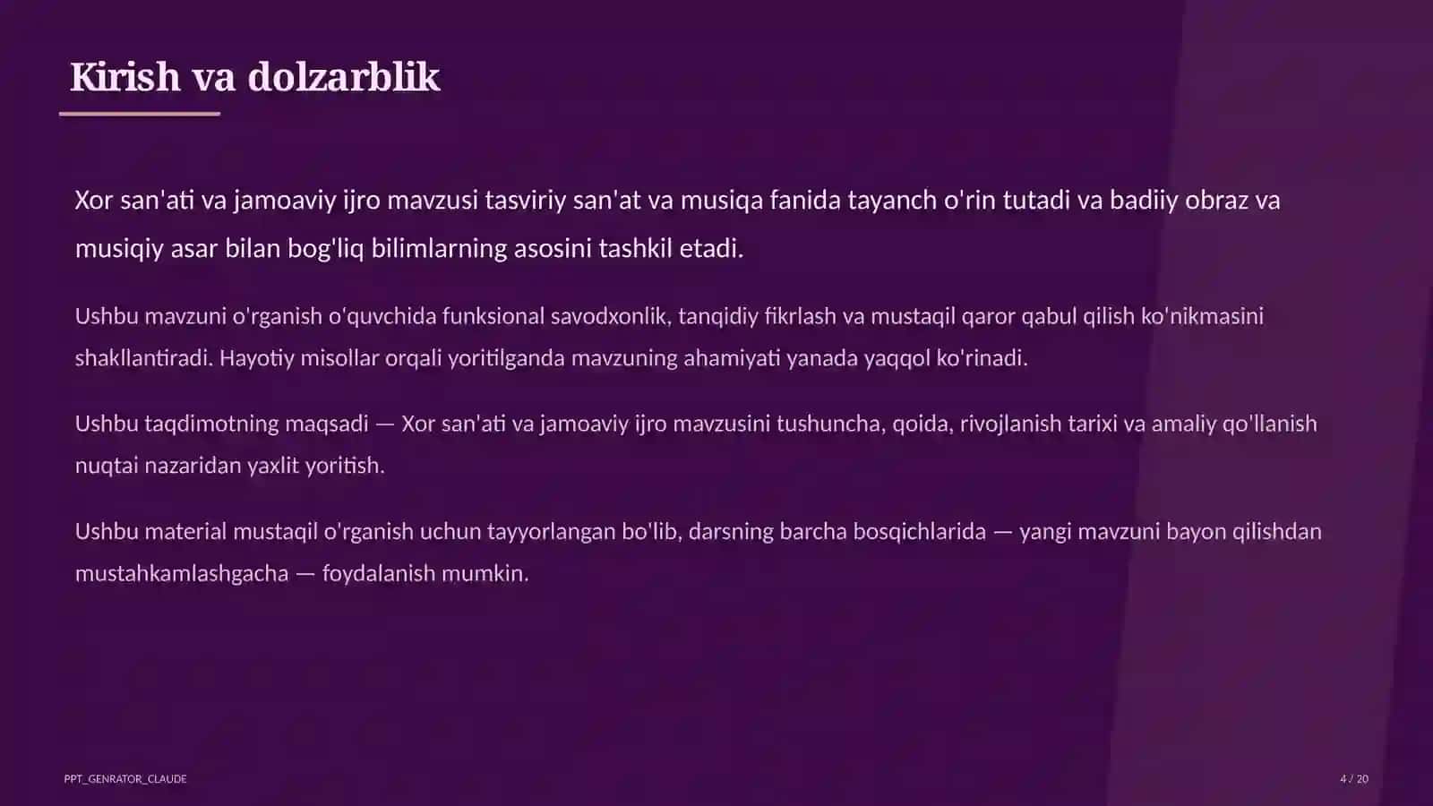 Xor san'ati va jamoaviy ijro (7-sinf) 4