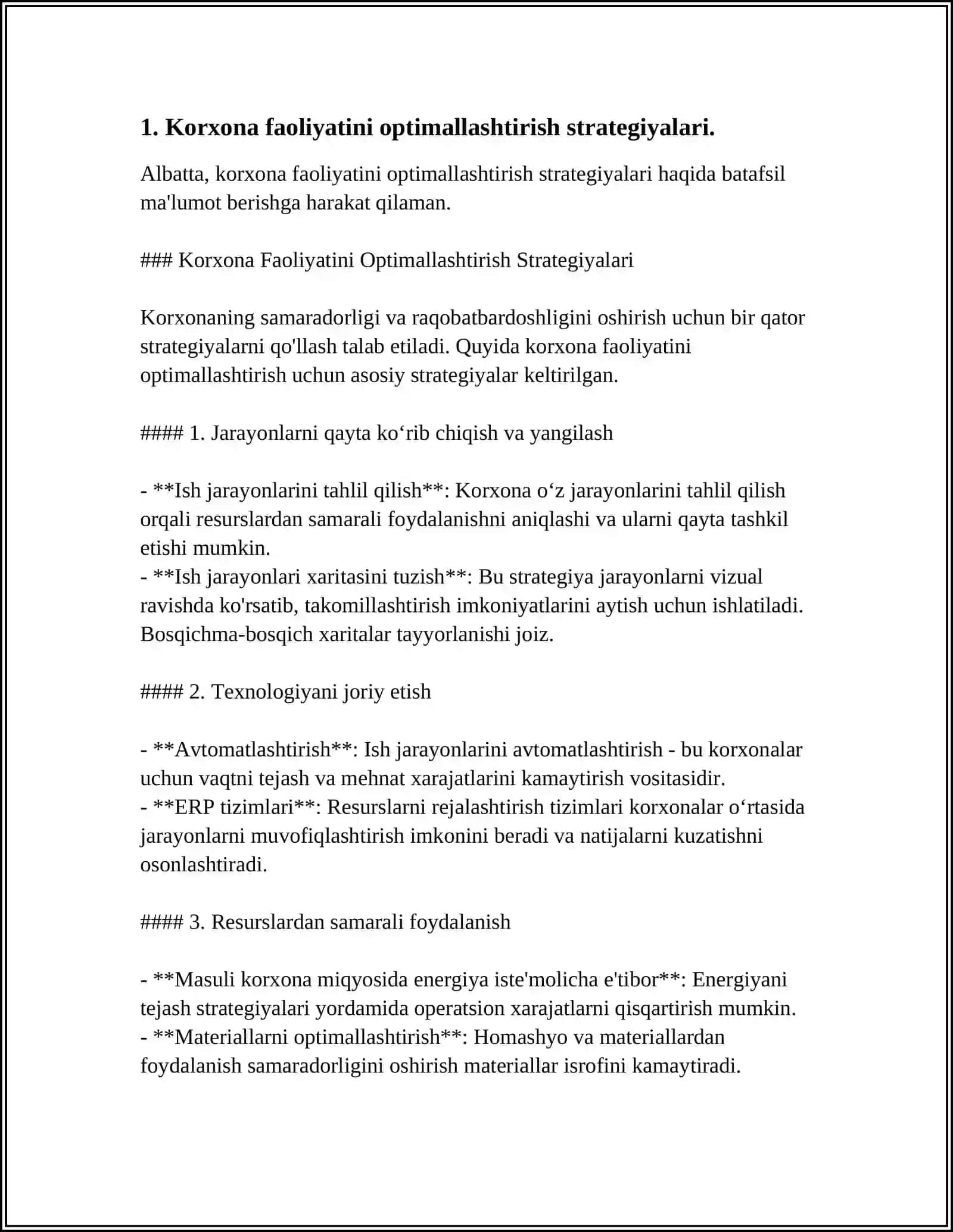 MAMLAKATNI MODERNIZATSIYALASH SHAROITIDA KORXONA FOYDASI VA UNI MAKSIMALLASHTIRISH YO‘LLARI 4