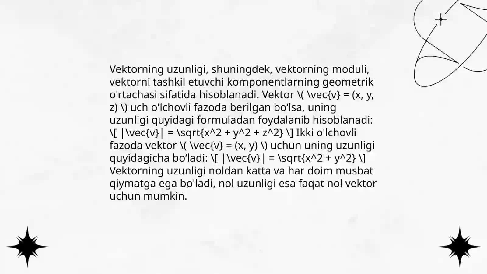 Arifmetik vektor fazo 4