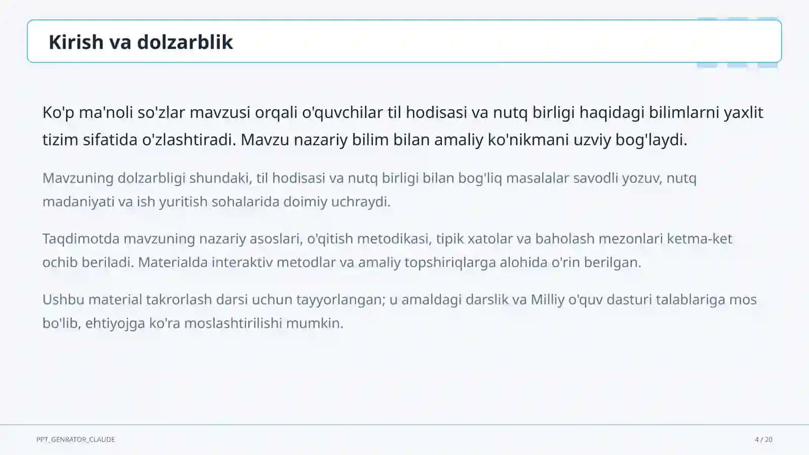 Ko'p ma'noli so'zlar (5-sinf) 4