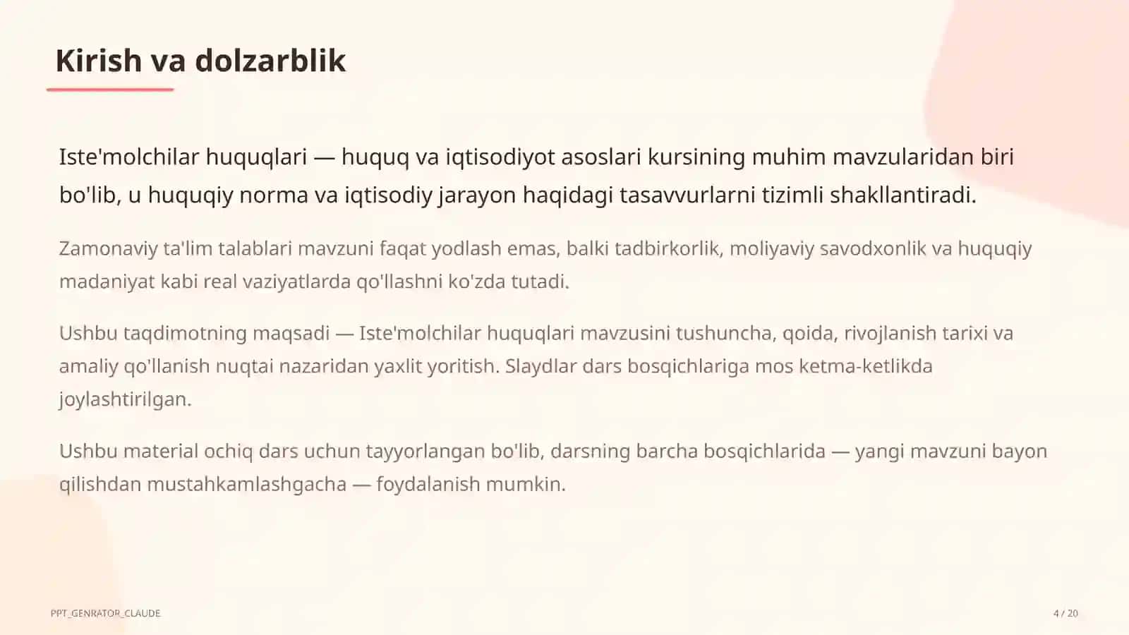 Iste'molchilar huquqlari (10-sinf) 4