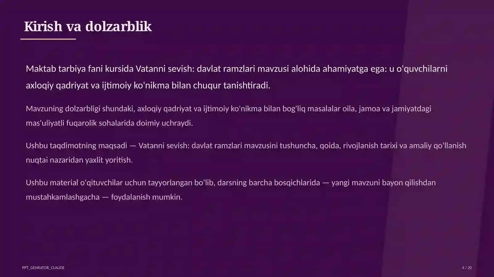 Vatanni sevish: davlat ramzlari (3-sinf) 4
