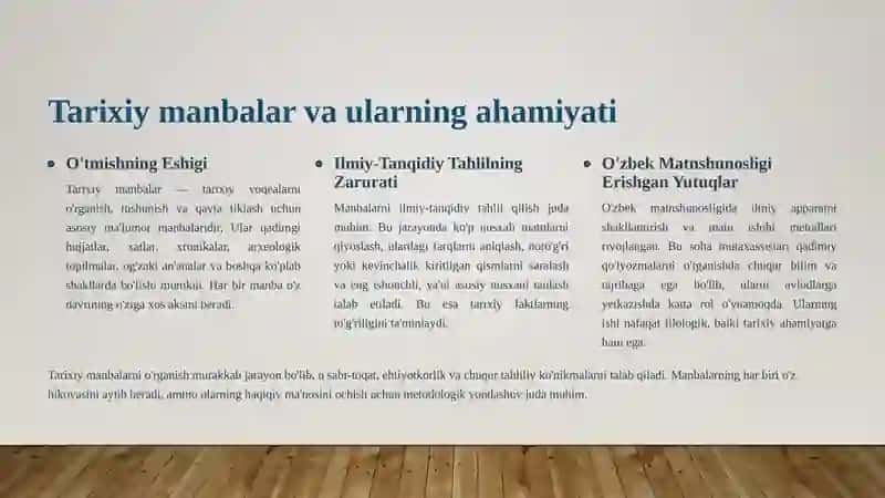 Metodologiya va Tarixiy Manbalar 4