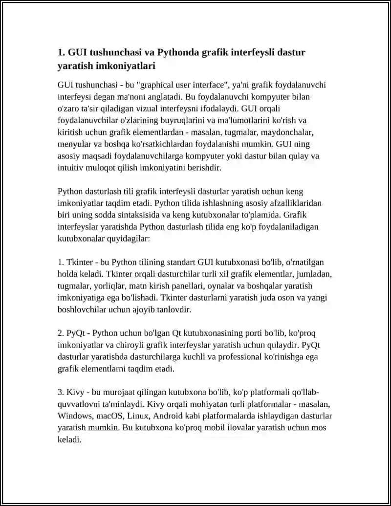 PYTHONDA GRAFIK INTERFEYSLI DASTURLAR YARATISH 4