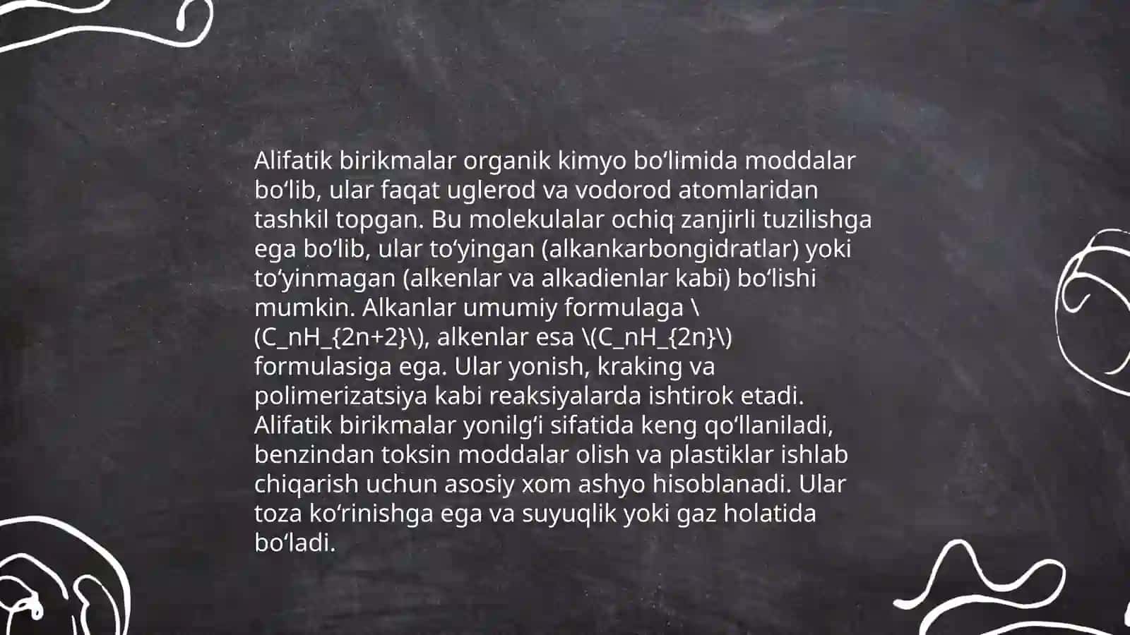 Alifatik birikmalar 4