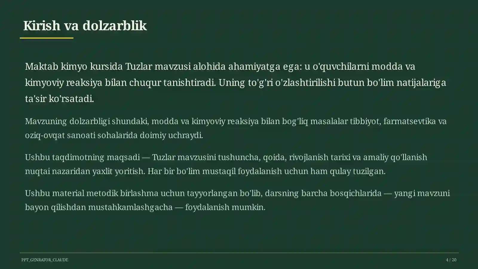 Tuzlar (8-sinf) 4