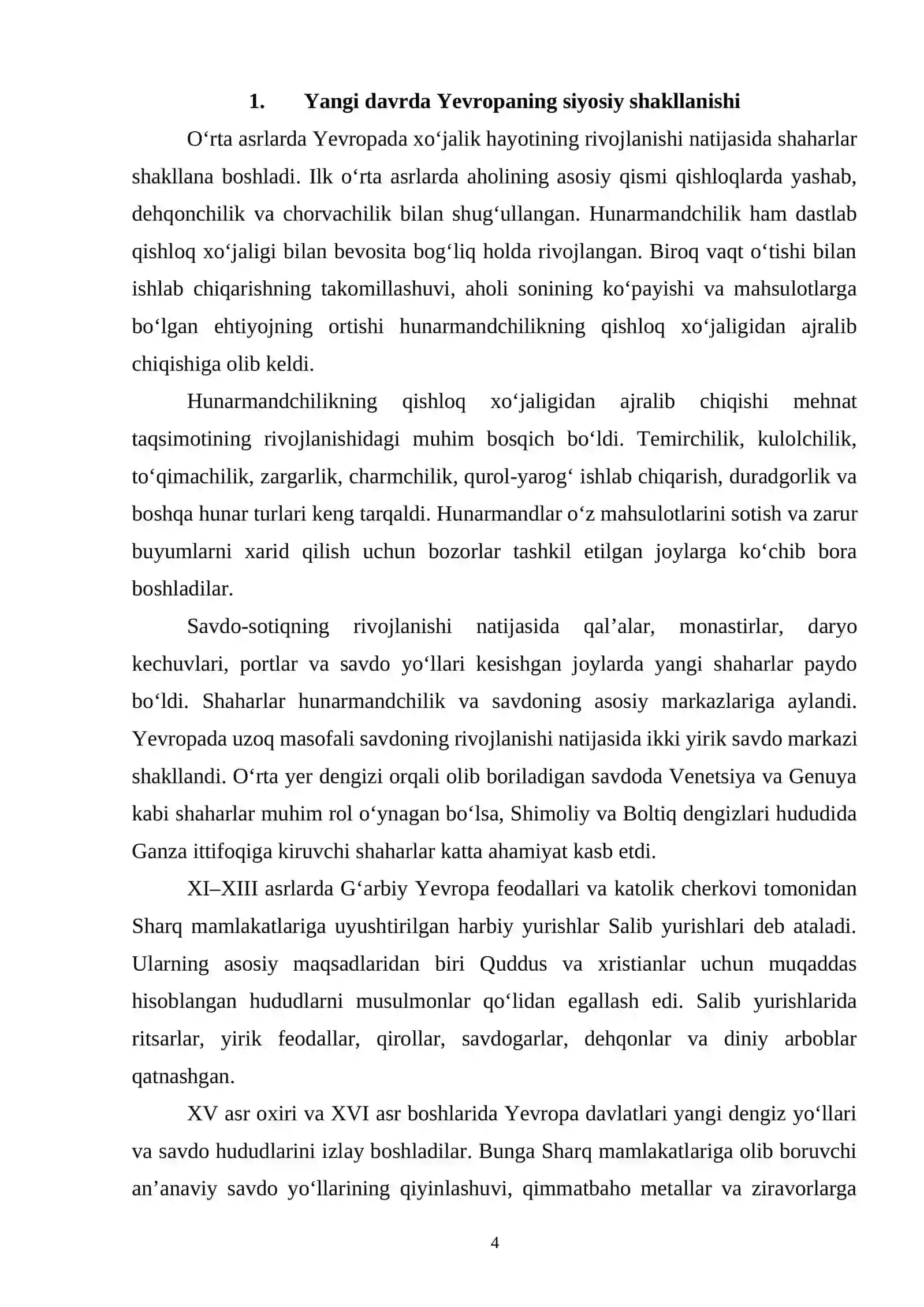 Yangi davrda Yevropa va Amerika mamlakatlarining ijtimoiy rivojlanishi: asosiy yo‘nalishlar va tendensiyalar 4