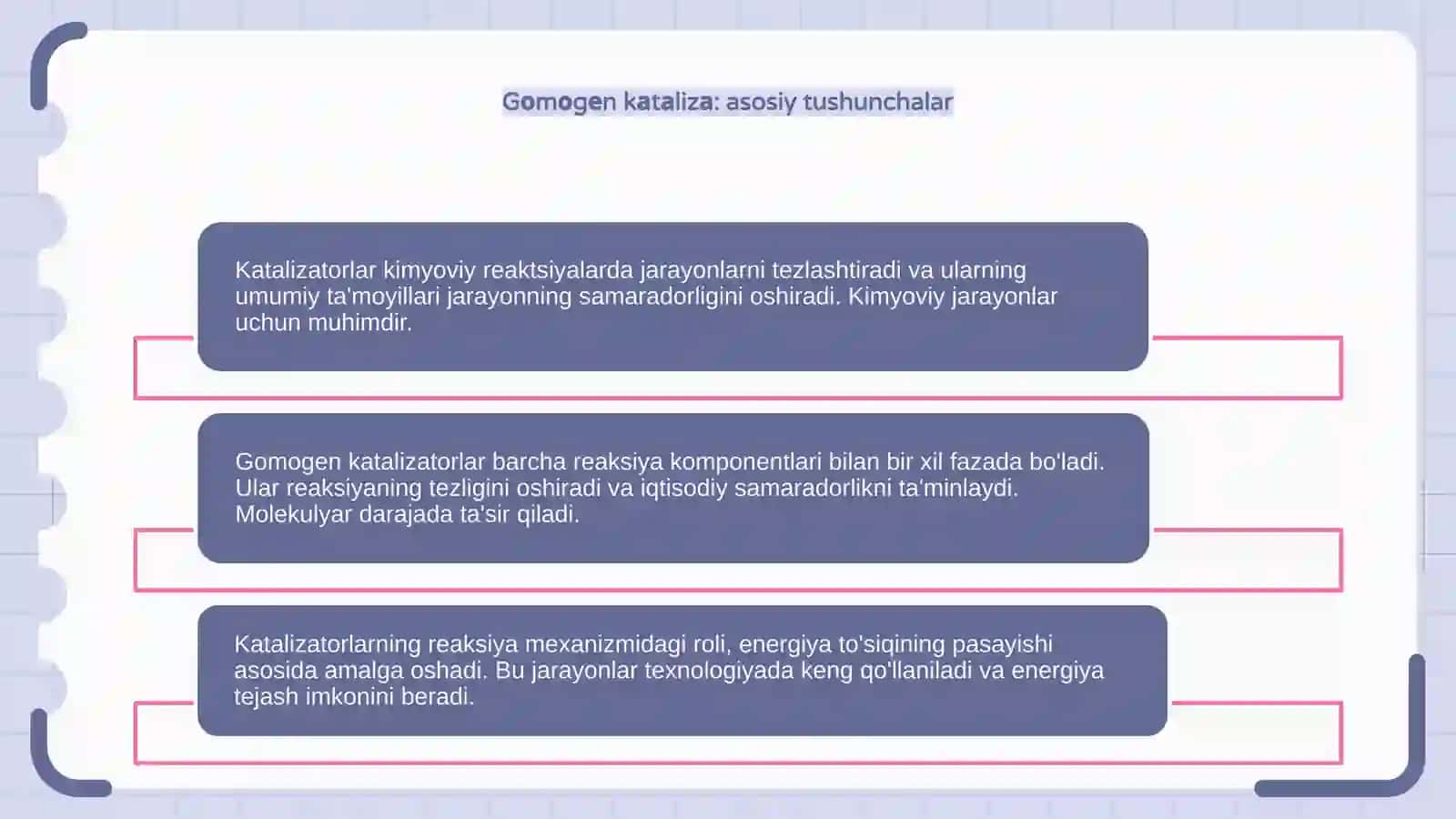 Kаtаliz. Kаtаlizаtоrlаr tаsirining umumiy tаmоyillаri 4