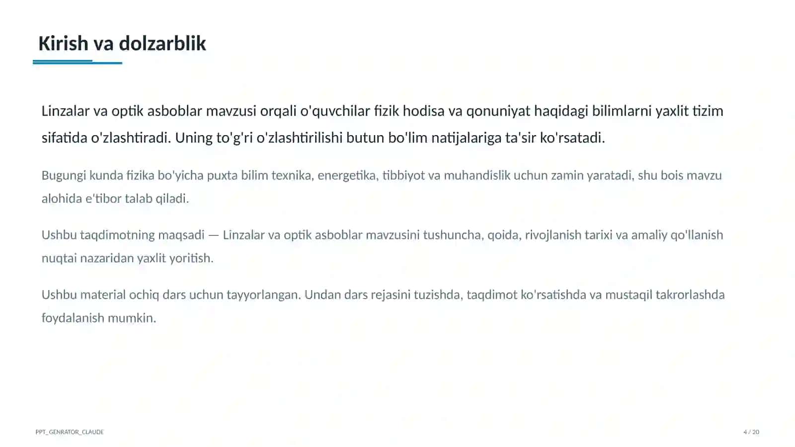 Linzalar va optik asboblar (11-sinf) 4